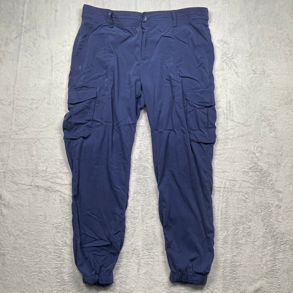 Under Armour Cargo Jogger Pants Mens Large Navy Blue Tapered Utility Hiking